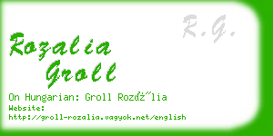 rozalia groll business card
